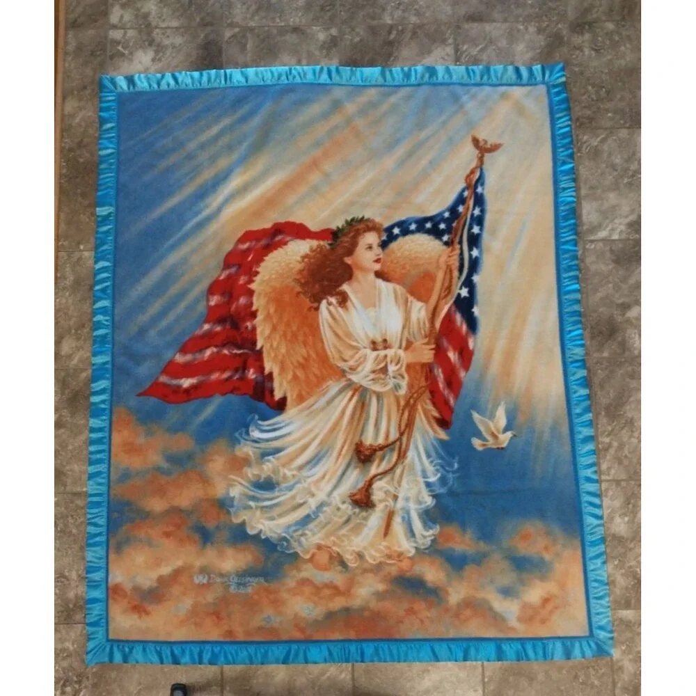 Dona Gelsinger “American Angel” Tapestry Blanket/Throw Soft Fleece 50” X 60”
